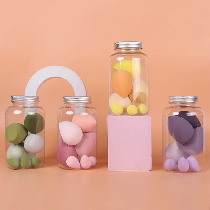 إسفنجة تجميل ناعمة ذات حجم مختلط رطب وجاف للاستخدام المزدوج، خالية من اللاتكس، بودرة مكياج على شكل بيضة تجميل