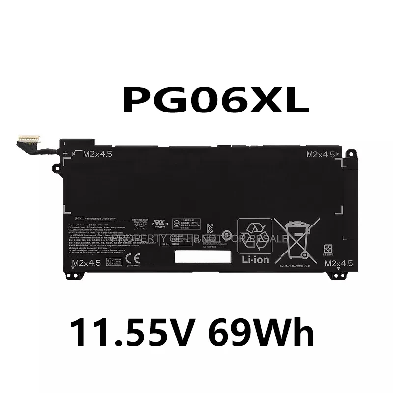 PG06XL 11,55 В 69 Втч Аккумулятор для ноутбука HP Omen 5 Air 15-dh 15-dh0000nx HSTNN-DB9F L48431-2C1 L48497-005
