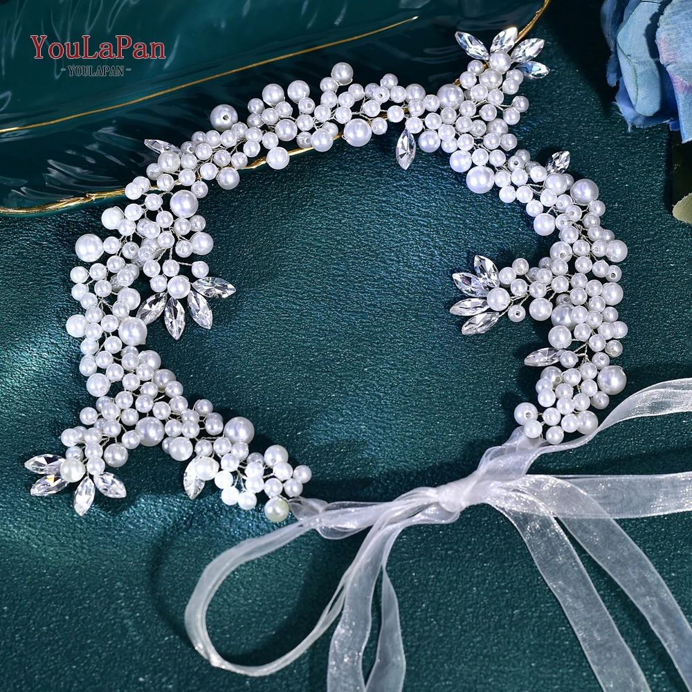 

TOPQUEEN Wedding Dress Belt White Pearl Woman Sash Bridal Accessories Evening Gown Belt for Party Handmade Beaded Belt SH186