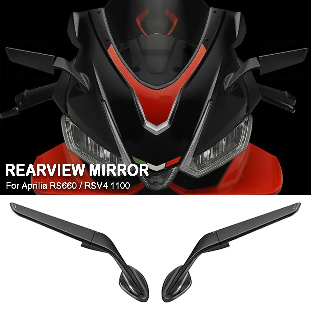 

For Aprilia RSV4 RS660 21 22 Motorcycle Mirrors Modified Wind Wing Adjustable Rotating Rearview Mirror Rear Wing Mirrors