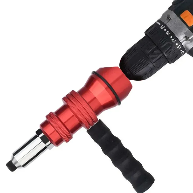 Drill Adapter Electric Rivet Gun 2.4mm-4.8mm Rivet Nut Gun  Cordless Riveting Tool Insert Nut Pull Rivet Tool Riveter Guns