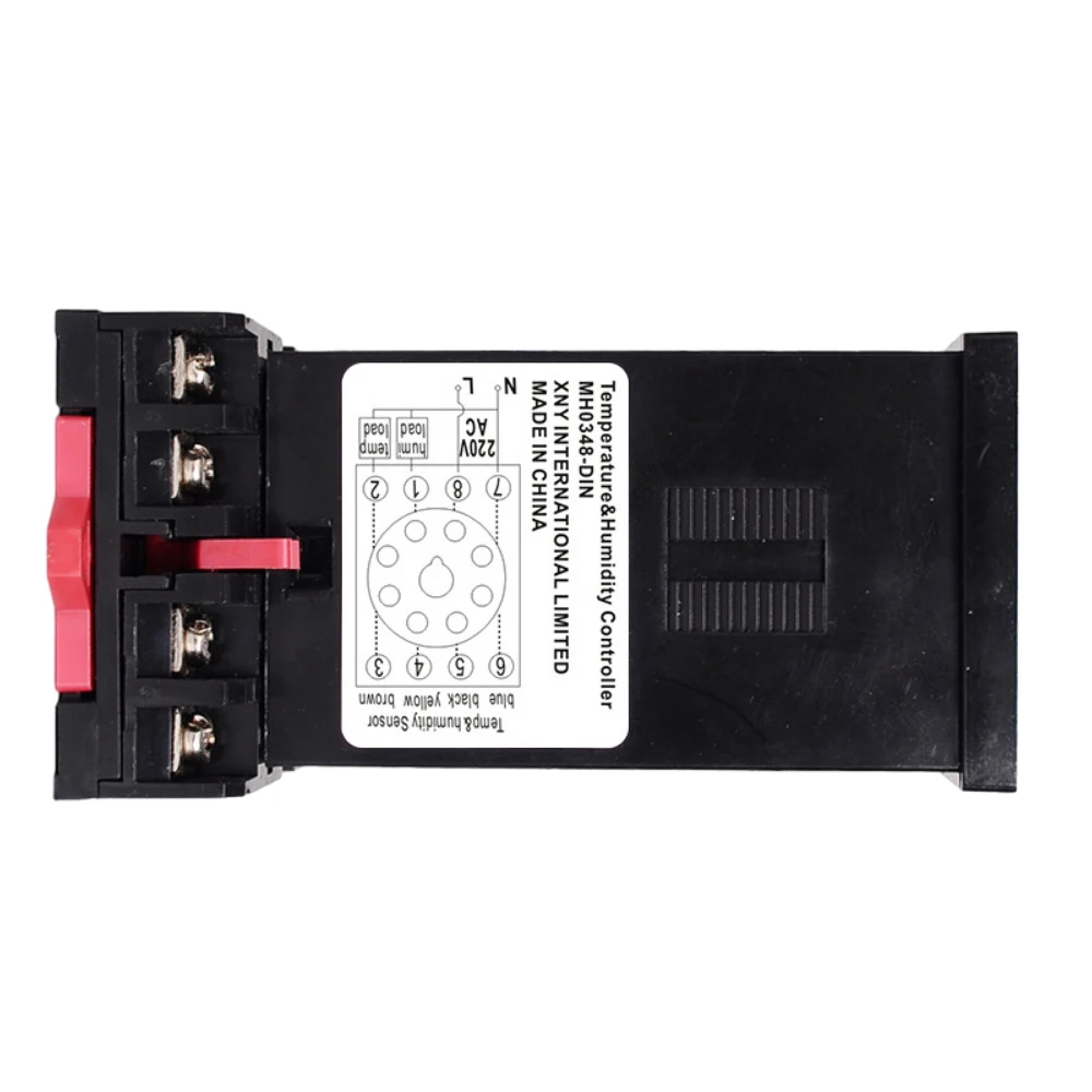 Intelligent Digital Temperature And Humidity Controller 3m Sensor Cable 48*48mm Din Rail Mounted For Breeding And Incubation