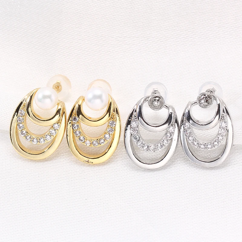 1 Pasang E211 Tembaga Berlapis - Pearl Stud Earrings ulasan dan harga