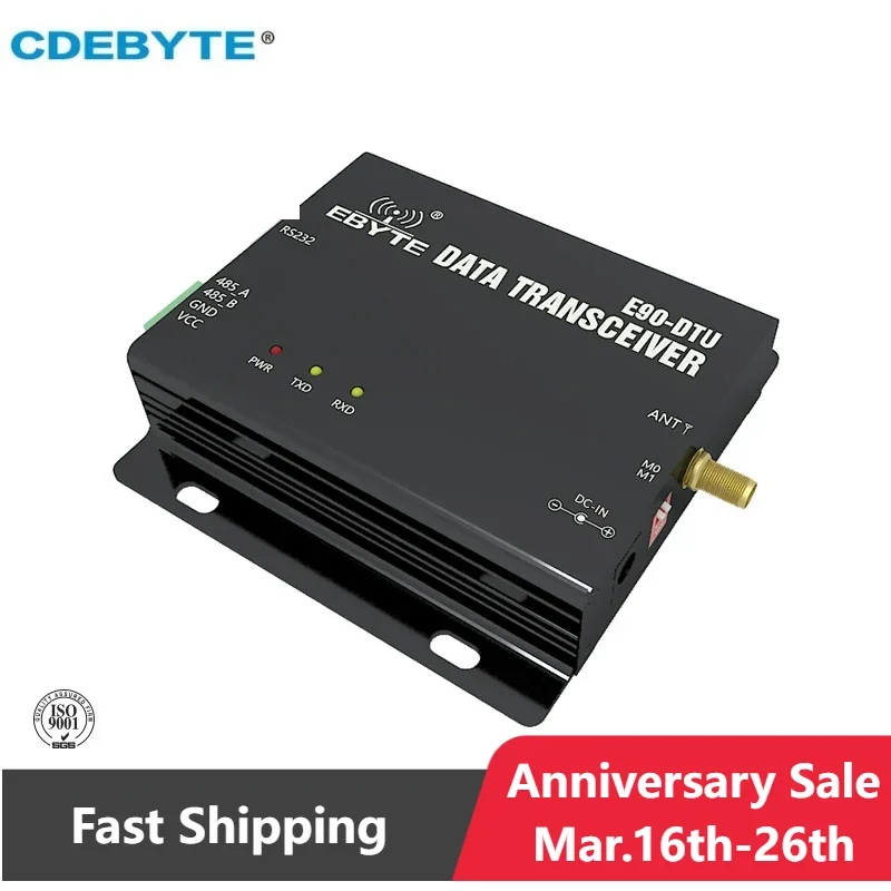 RS232/RS485 LoRa Spread Spetrum Lora Modem 433MHz 37dBm RSSI PLC CDEBYTE E90-DTU(400SL37) Modem Long Distance 25KM