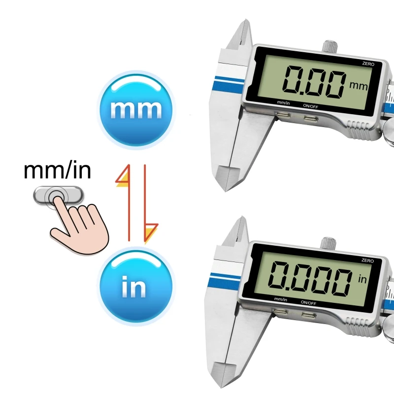 DITRON Digital Caliper 150/200/300mm  Large LCD Screen Stainless Steel Metal Vernier Caliper for Measuring Tools