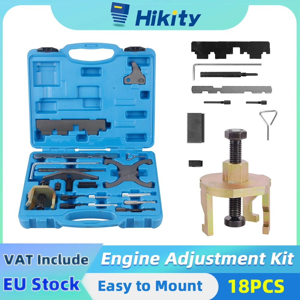 Hikity Engine timing kit Timing tool kit for Ford Mazda Camshaft Flywheel Locking Tools Cam Retaining Tool with storage box