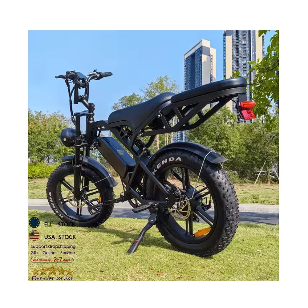 EU-Lager E-Bike V20 Pro Fatbike 20 * 4 Zoll 2-Sitzer elektrisches City-Fahrrad Elektrofahrrad E-Bike