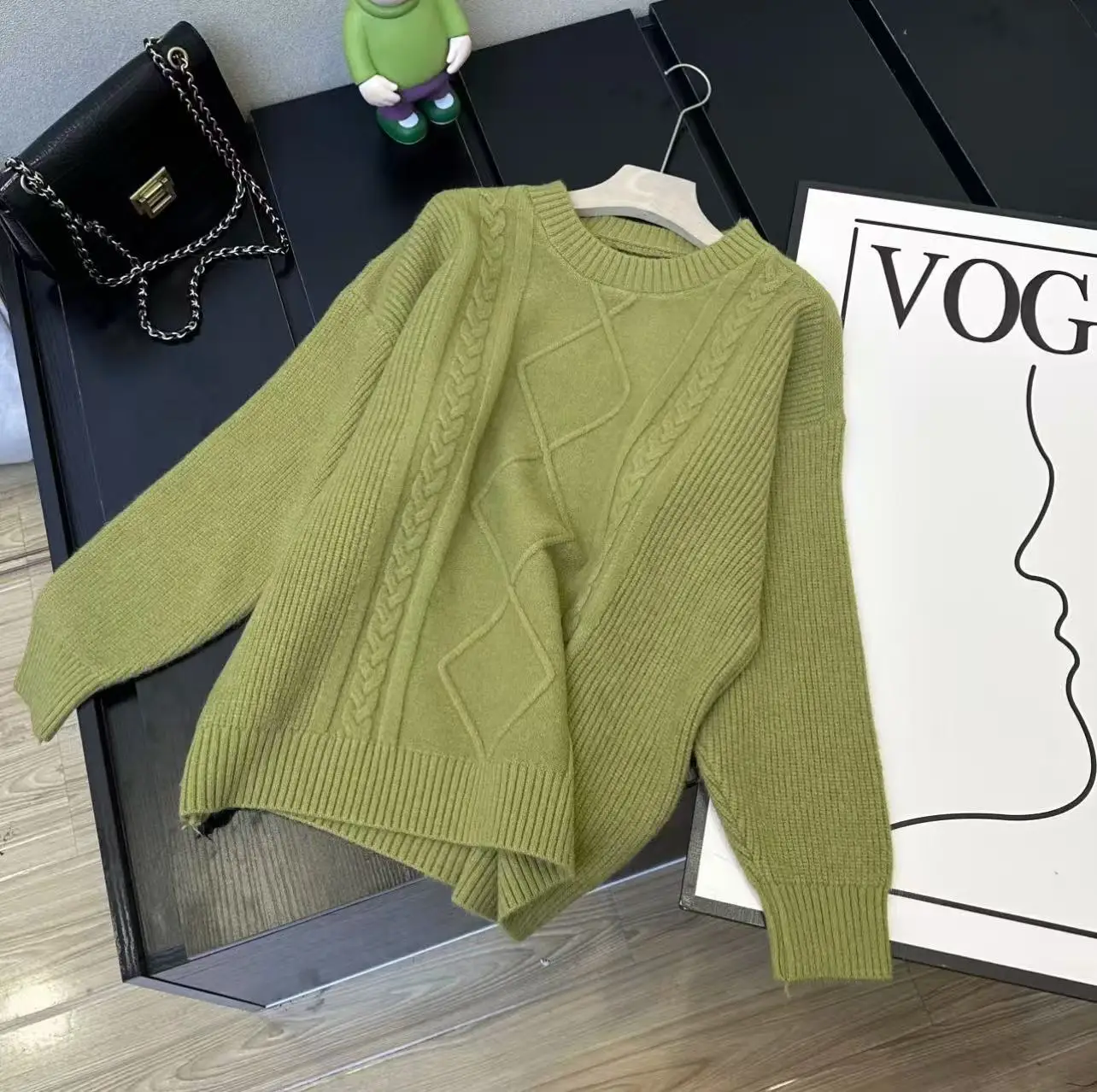 الراقية المرأة كسول Sle سترة لخريف 2025 ألياف البوليستر السيدات قسط تريكو عادية مريحة فضفاضة تناسب