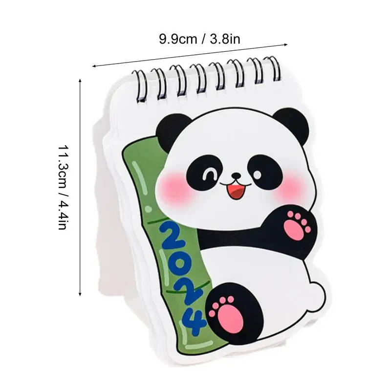 2024 Small Desk Calendar Mini Desk Calendar From June 2023 Dec 2024 Small Calendar Portable Cute Pandas Planning Organizing Dail