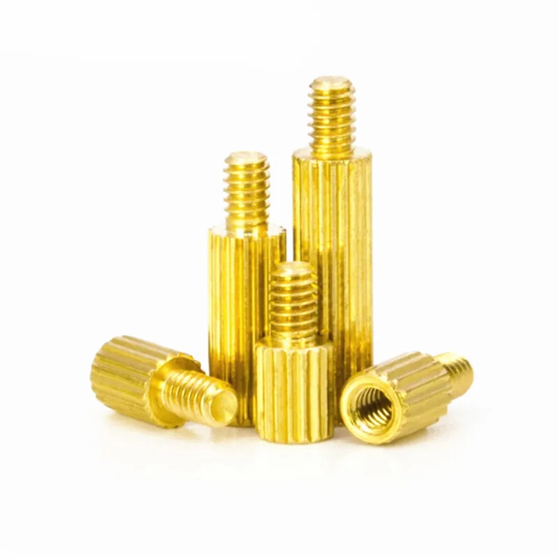 

30Pcs M2xL+3 4mm Round Spacing Screw Brass Threaded Pillar PCB Standoff Spacer
