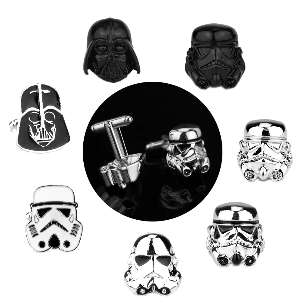 Movie Avengers Superhero Star Wars Collection Cufflinks Men Shirt Cuffs Fashion Cufflink Jewelry Accessories Quality Gift