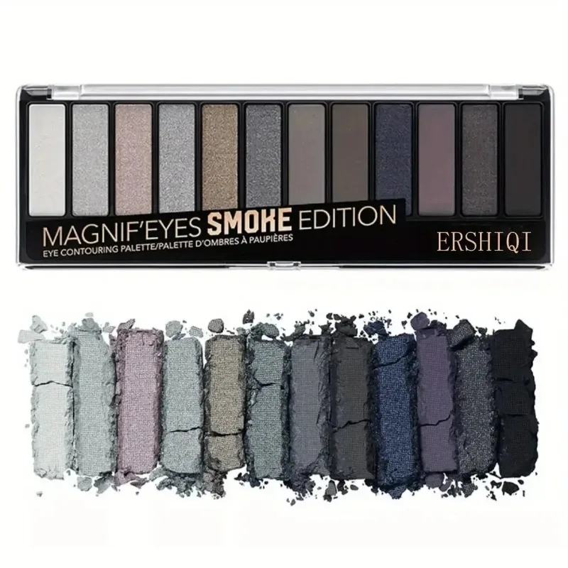 12-Color Pearlescent and Matte Eye Shadow Palette with Long-lasting and Luminous Formula Makeup Palette Beauty Glazed Eyeshadow