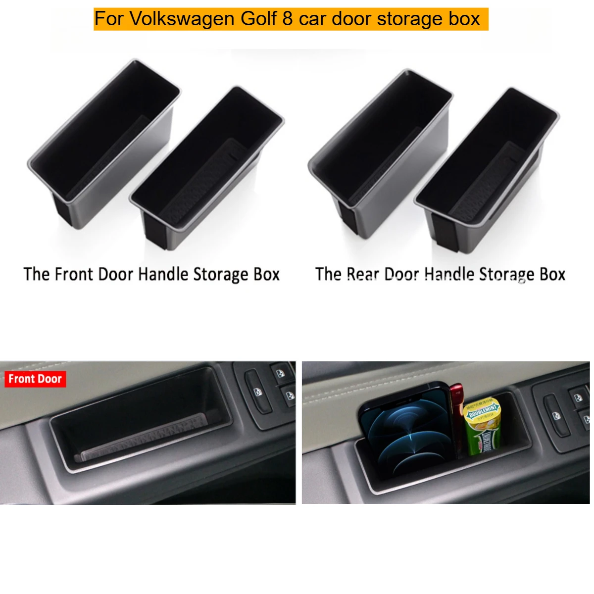 

For Volkswagen Golf 8 Door Storage Box Armrest Storage Box Eighth Generation Modification Special Decorative Accessories