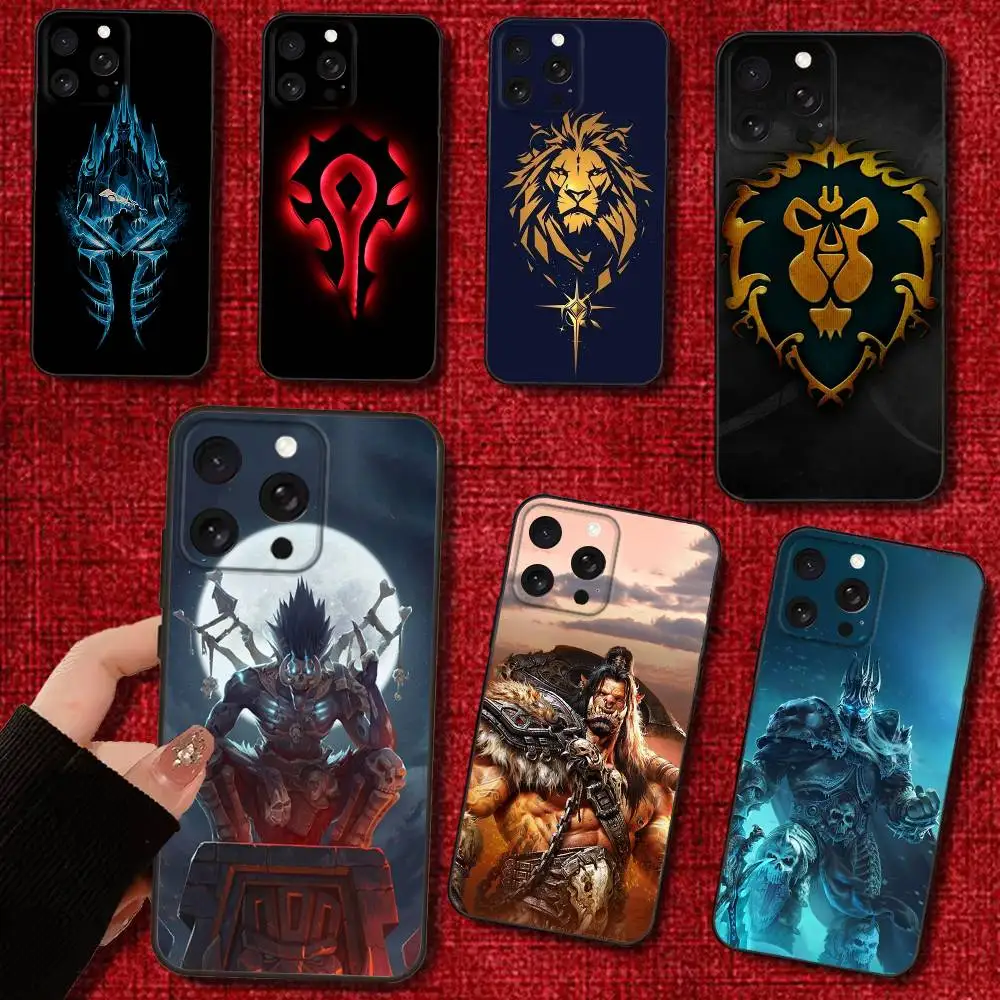 

World Of W-Warcraft Game Phone Case For iPhone 16e,16,15,14,13,12,11,Pro,X,XS,Max,XR,Plus,Mini Soft Black Cover