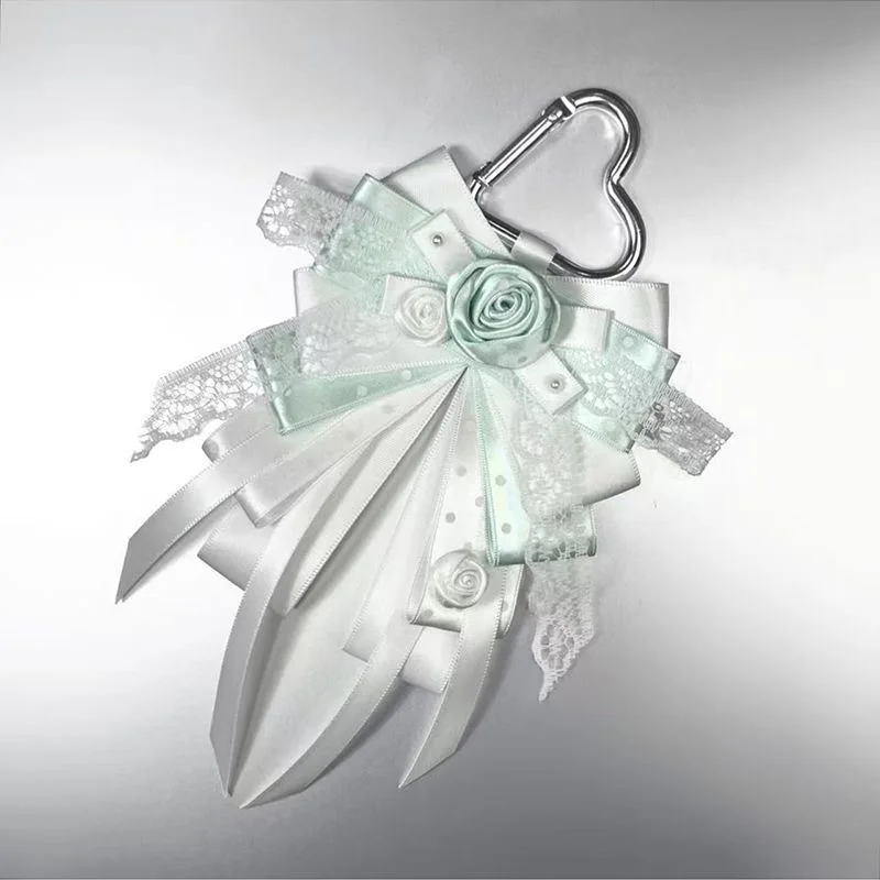 charms for bags key chain bow rose ita bag  accessories ita bag decoration bag charms for handbags pendant lace bag hanger