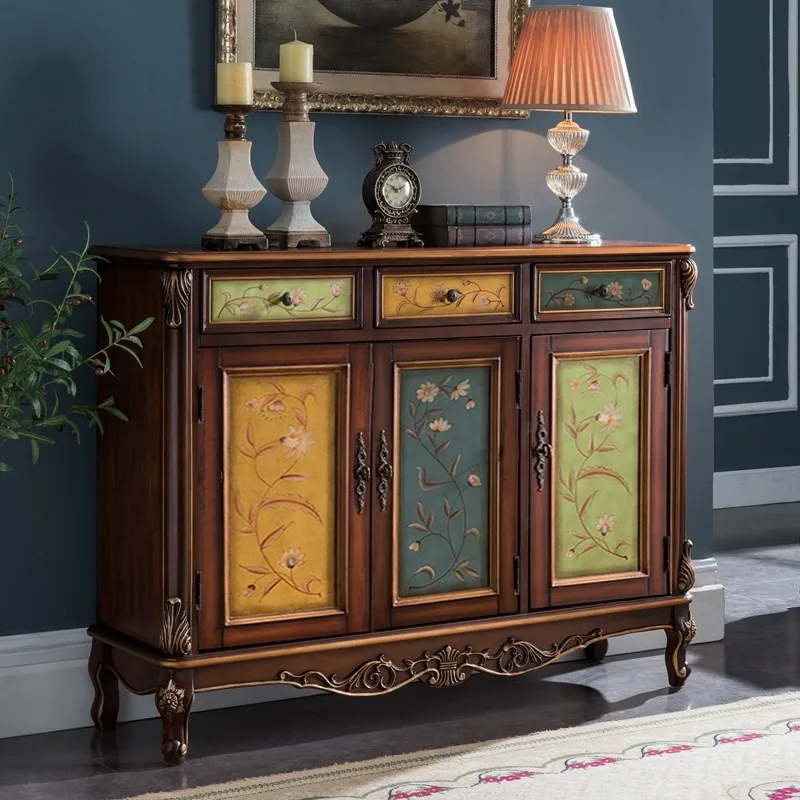 خزانة أحذية من الخشب الصلب الأوروبي، خزانة مدخل منزلية، حافة وجبة مطلية بحافة أمريكية #4