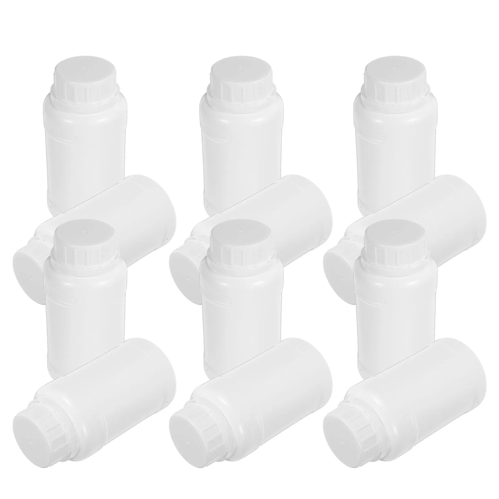 

12Pcs Laboratory Chemical Storage Bottles 250ml Plastic Leak-Proof Wide Mouth Sample Vials Screw Caps Reusable