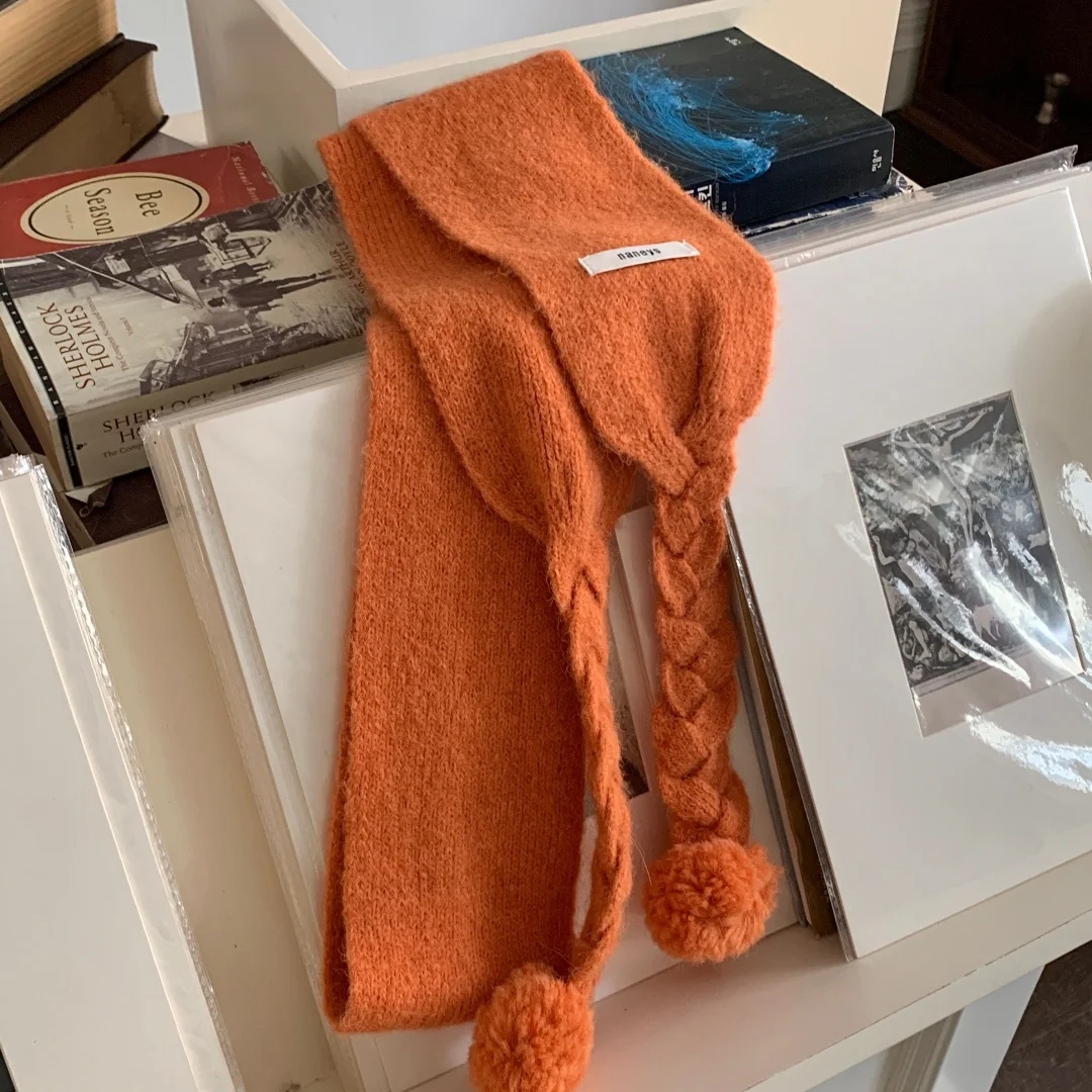2026 NEW Korean Triangle Scarf Niche Wool Triangular Scarf Women Headscarf Knitted Scarf Multi-functional Warm Knitted Scarf