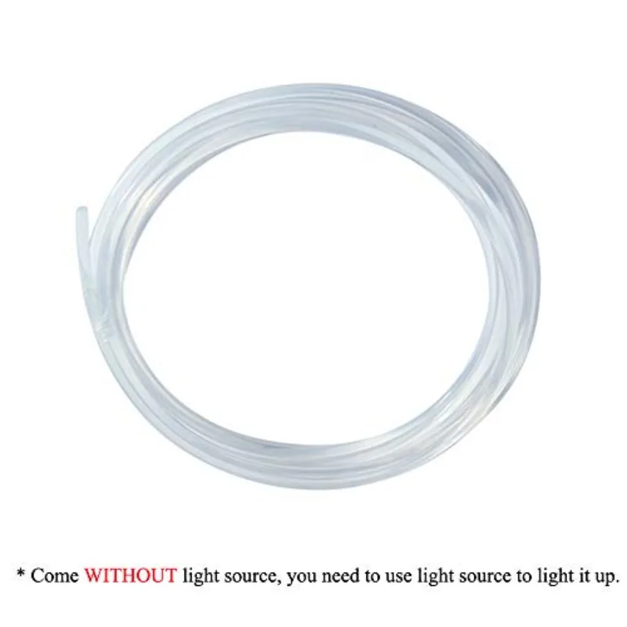 0.06in 1.5mm *16.4Ft(5m) Pmma Plastic Side Glow Cable for Optical Fiber Light, Fiber Optic Lighting Decoration for Car Home Us