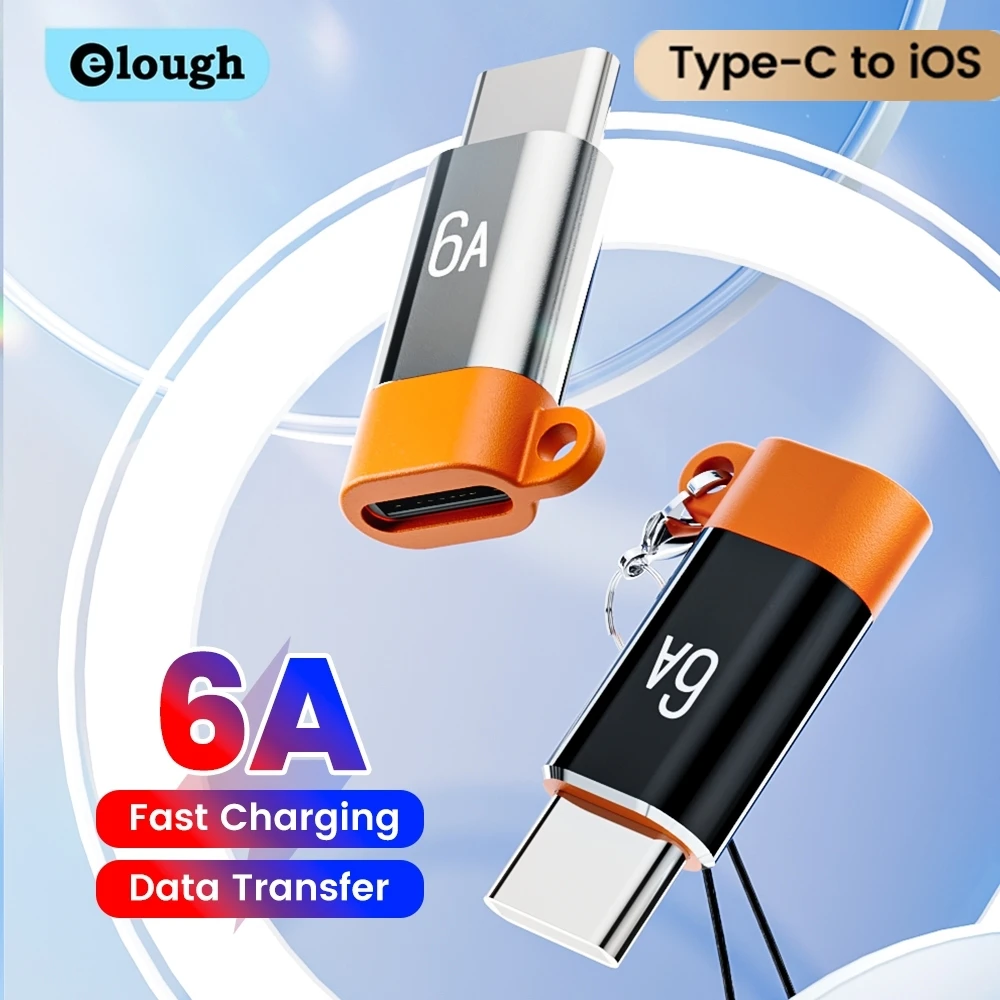 Elough 6A Adapter Type C To Lightning OTG For ios Female To USB C Male Converter Fast Charging For iPhone 15 iPad MacBOOK Laptop