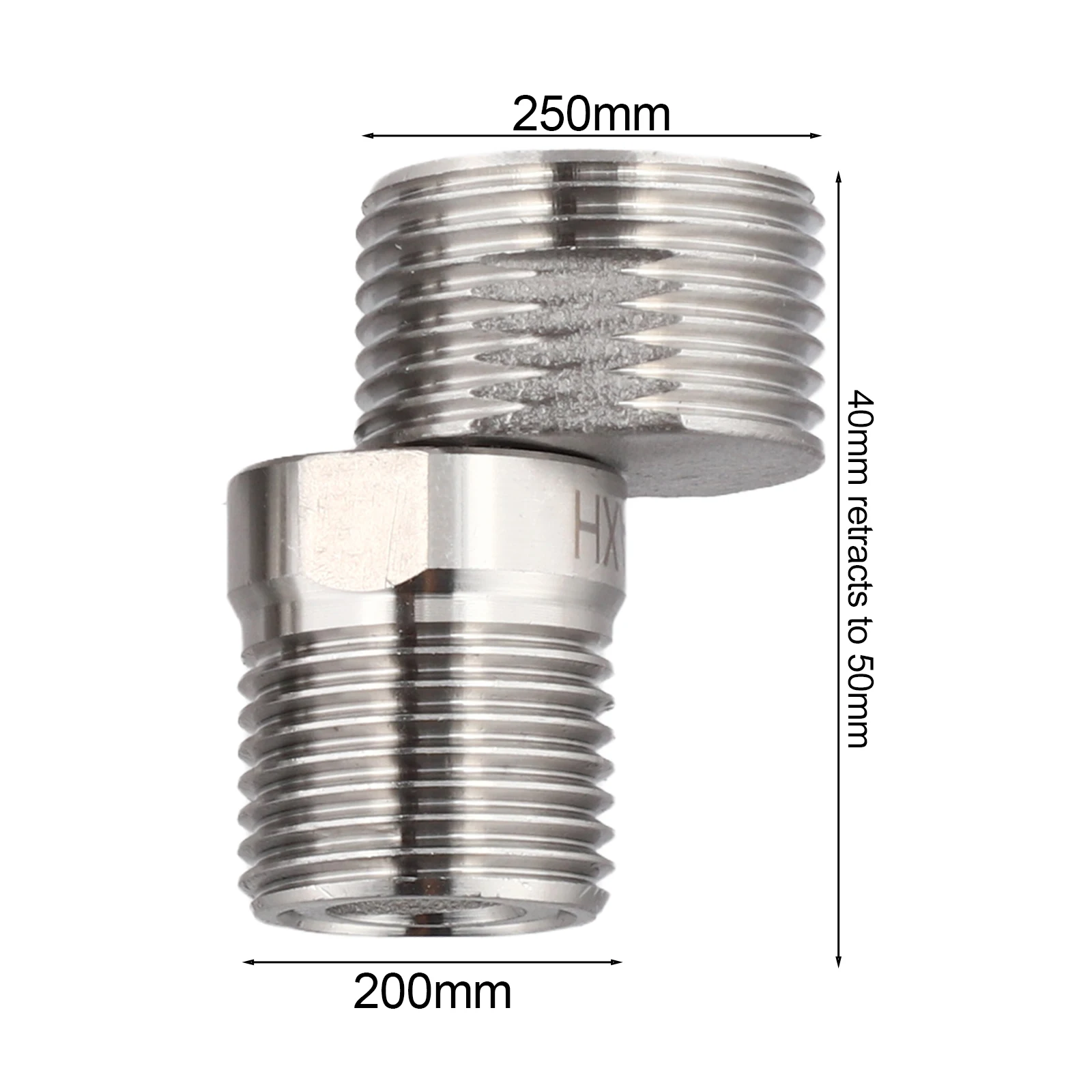 2PCS Shower Faucet Telescopic Angle Extender with 360 Degree Rotation and Eccentric Screw for Adjustable Bathroom Fixtures