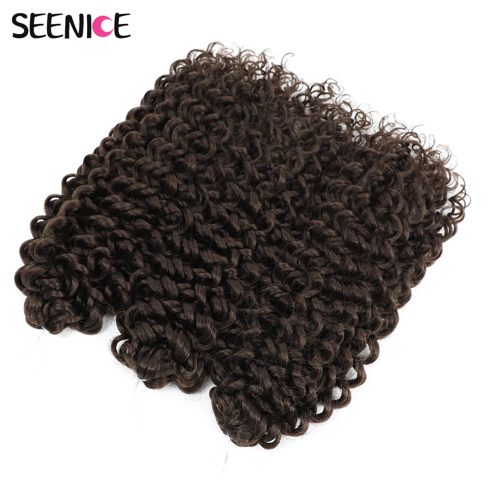 Synthetische Marshmallow Afro Curl Häkeln Haar lockig Häkeln Geflecht Twist Flechten Haar Extensions Wasserwelle Ombre für schwarze Frauen – Detail 7