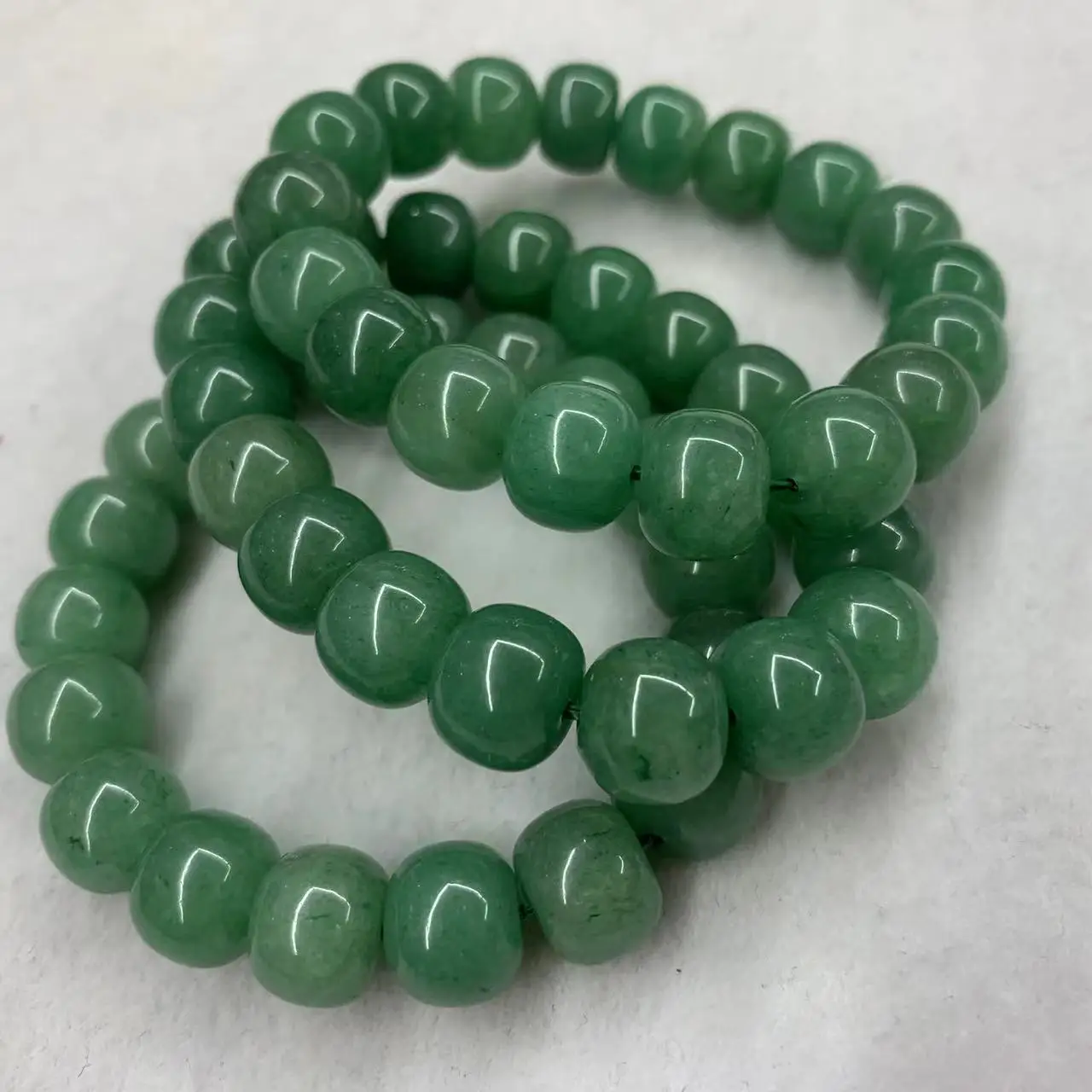 Green Aventurine Jade Stone Beads Bracelet Natural Gemstone Jewelry Bangle For Woman For Gift Wholesale !