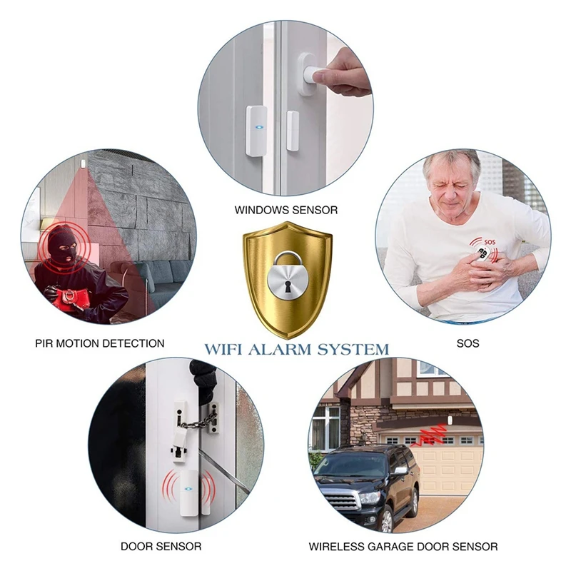 JAJA PIR Motion Detector Movement Sensor Accessory For WIFI + RF433 Hub Security Alarm System Tuya Powered