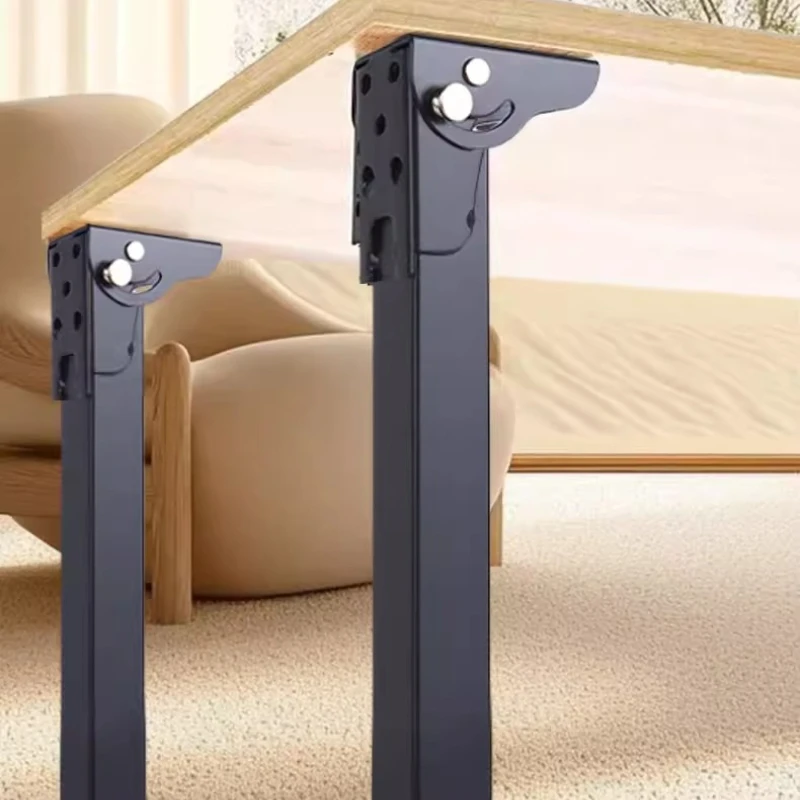 L-Shaped Folding Table Legs,Portable Outdoor Camping Stand with Automatic Locking,Space-Saving Metal Support for Picnics Hiking