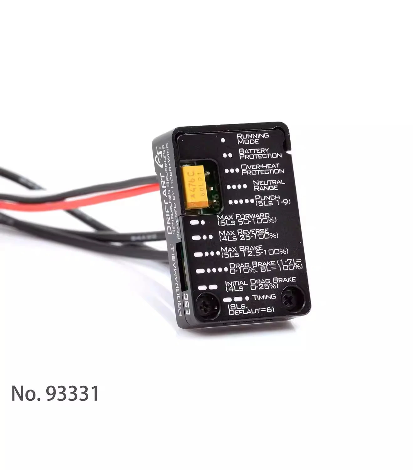 93331 unparalleled ESC, one parameter adjustment, non-inductive brushless ESC
