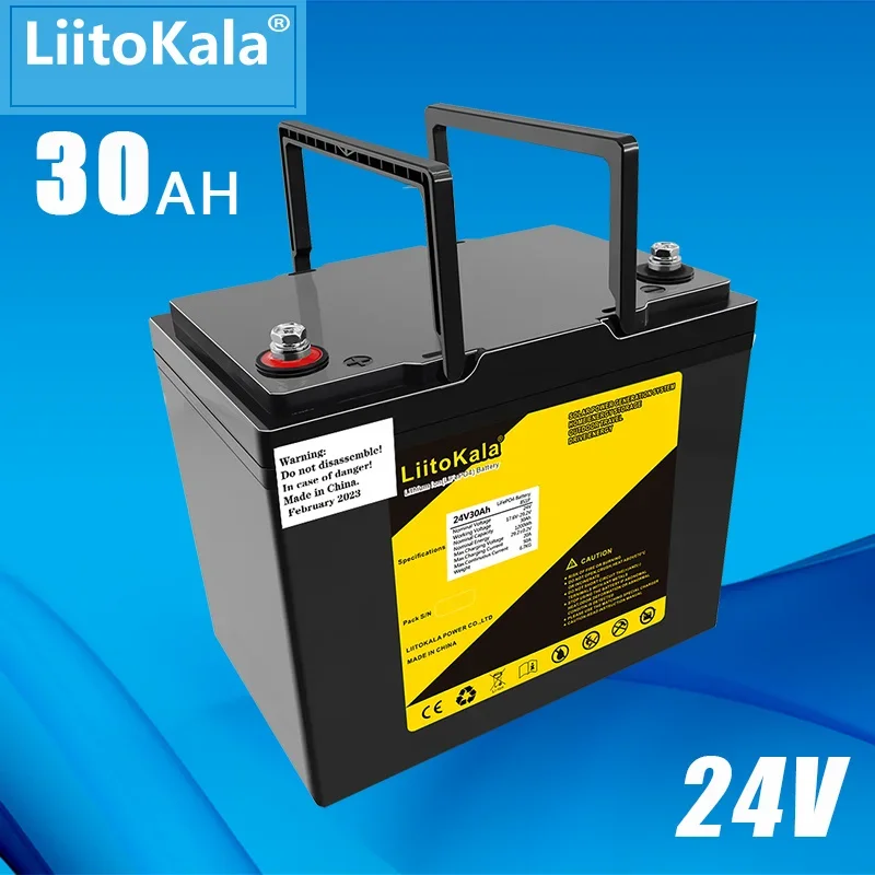 LiitoKala 24V 100Ah 80Ah 60Ah lifepo4 battery Power Batteries For 8S 29.2V RV Campers Golf Cart Off-Road Off-grid Solar Wind