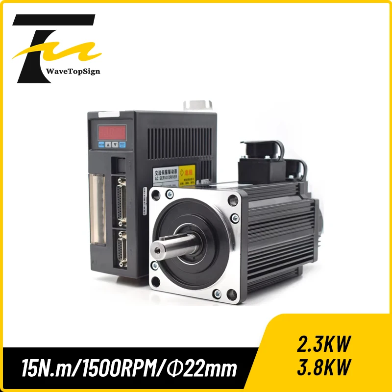 AC Servo Motor Kits 130ST Series  2.3KW 3.8KW 15N.M 9.5A 13.5A 130ST-M15025 130ST-M15015 AASD 30A 50A with 3m cable