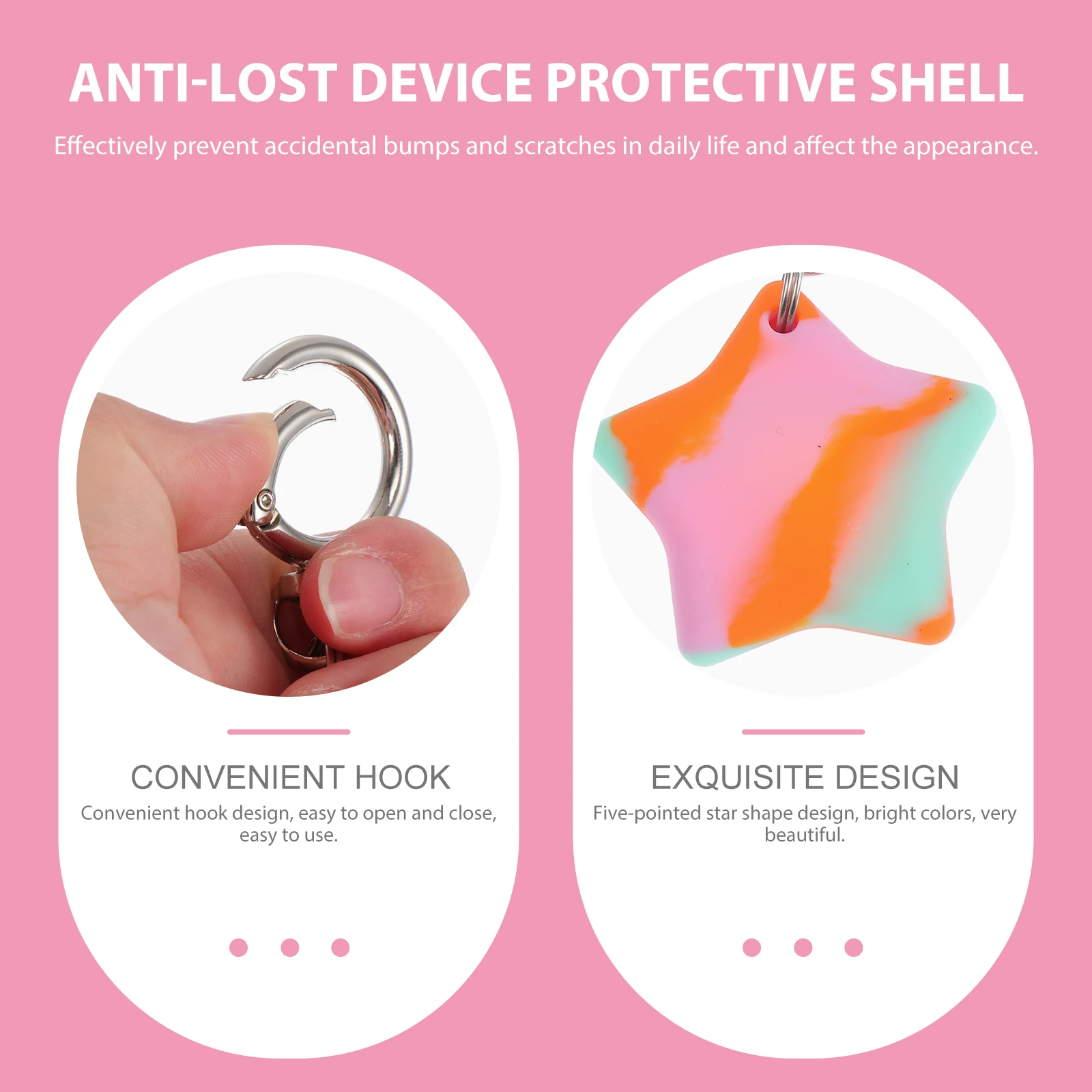 

5Pcs Silicone Protective Case for Anti lost Shockproof Non slip Durable Compact Lightweight Portable