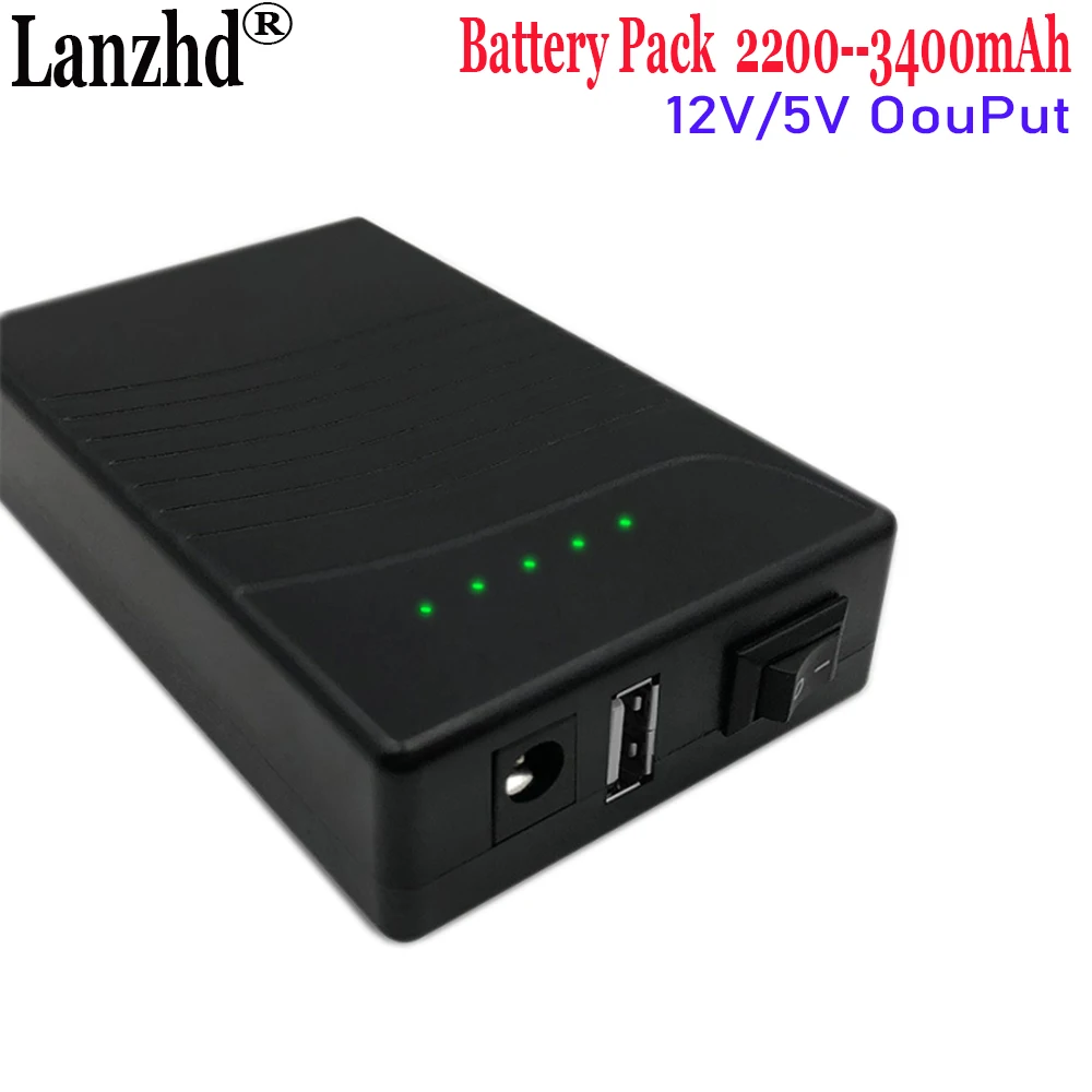 2024 NEW 5V 12v 18650 3400mAh Lithium Li ion Battery pack 3S1P DC 12V and USB 5V Mobile power With 5521 cable and charger