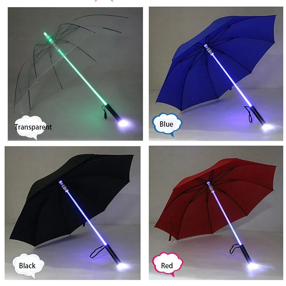 Colorful LED Flashlight Umbrella Advertising Umbrella Custom Light Umbrella Creative LED Light Umbrella Stage Photography Bar