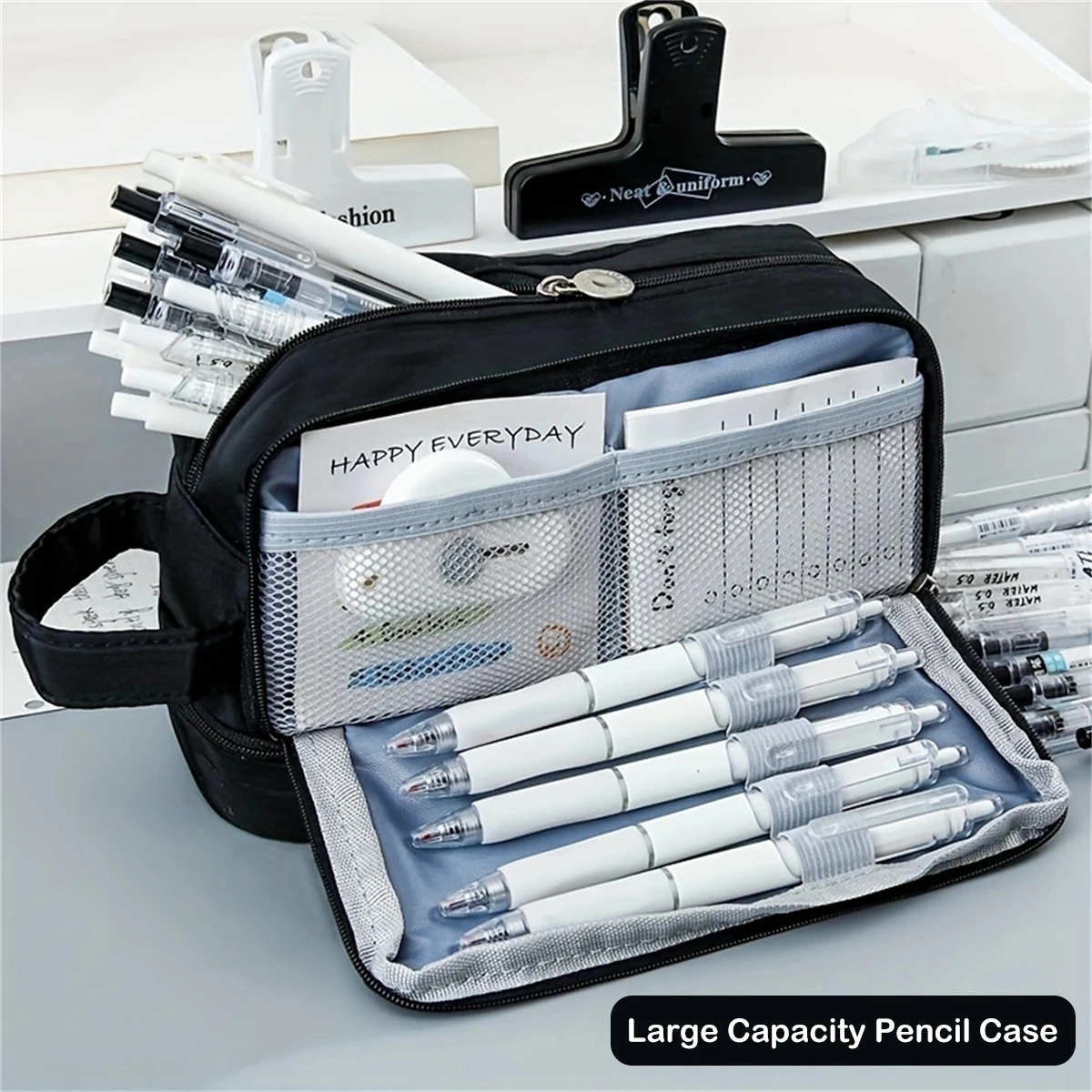 Kawaii Pencil Case Large Capacity Macaron pencil bag Simple Multifunctional Stationery Case Schools & Offices Supplies