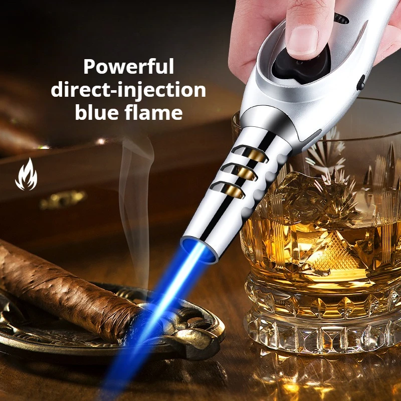 Windproof Jet Flame Torch Lighter,Creative Red Heart Design,High-Temperature Flamethrower for Cooking,BBQ,Cigars,Soldering