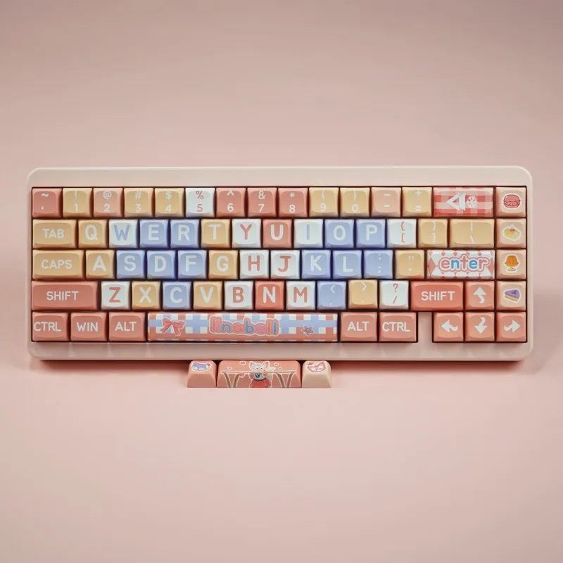 PBT Keycaps met 127 toetsen XDA Hoogte Lena Belle Thema Aangepaste Keycap Geschikt voor Cross-core mechanisch toetsenbord Vervangbare sleutelkap