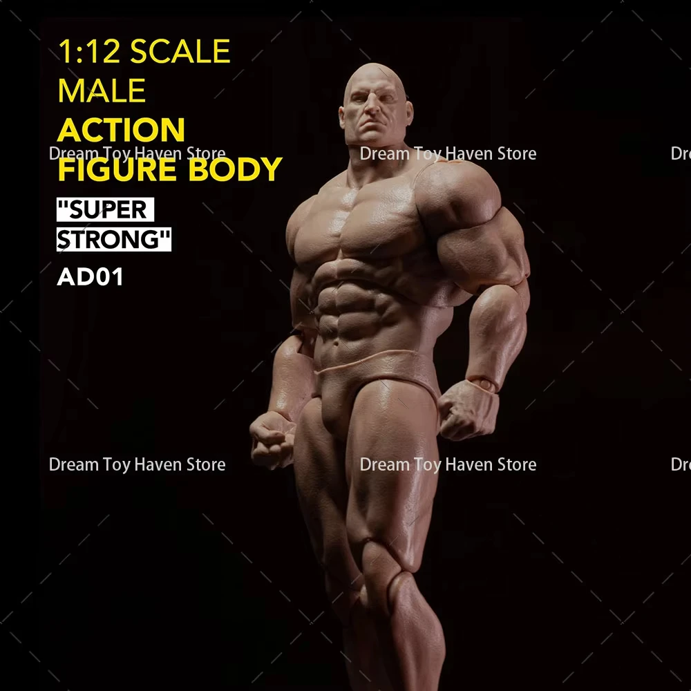 

ADAM AD01 1:12 Scale Male Soldier Action Figure Body Super Strong Angry Big Guy Comic Style Body Shape Model Toys