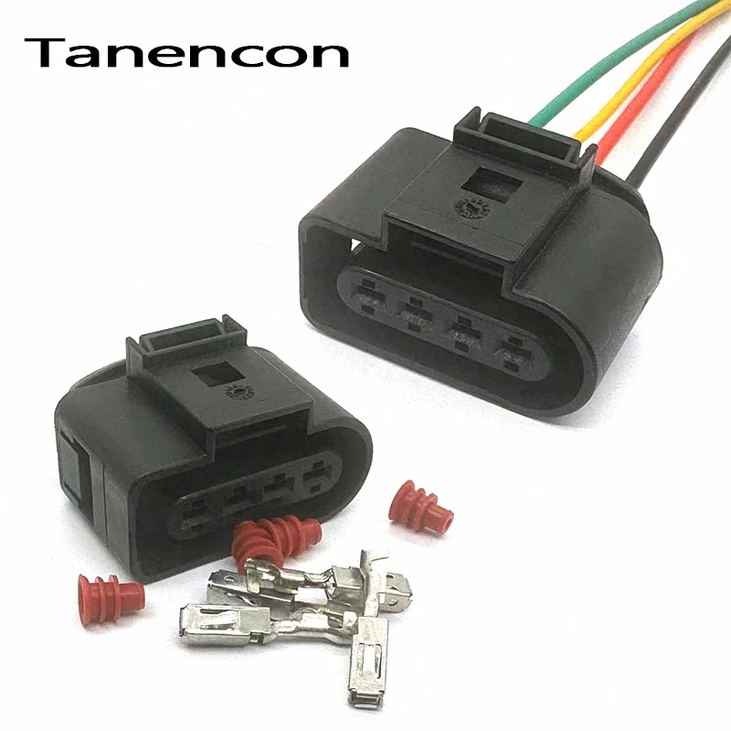 

1/5/10 Sets 4 Pin Automotive Cylinder Pipe Female Connector Ignition Coil Plug 8K0973724 for VW Audi Golf Passat Bora Motor