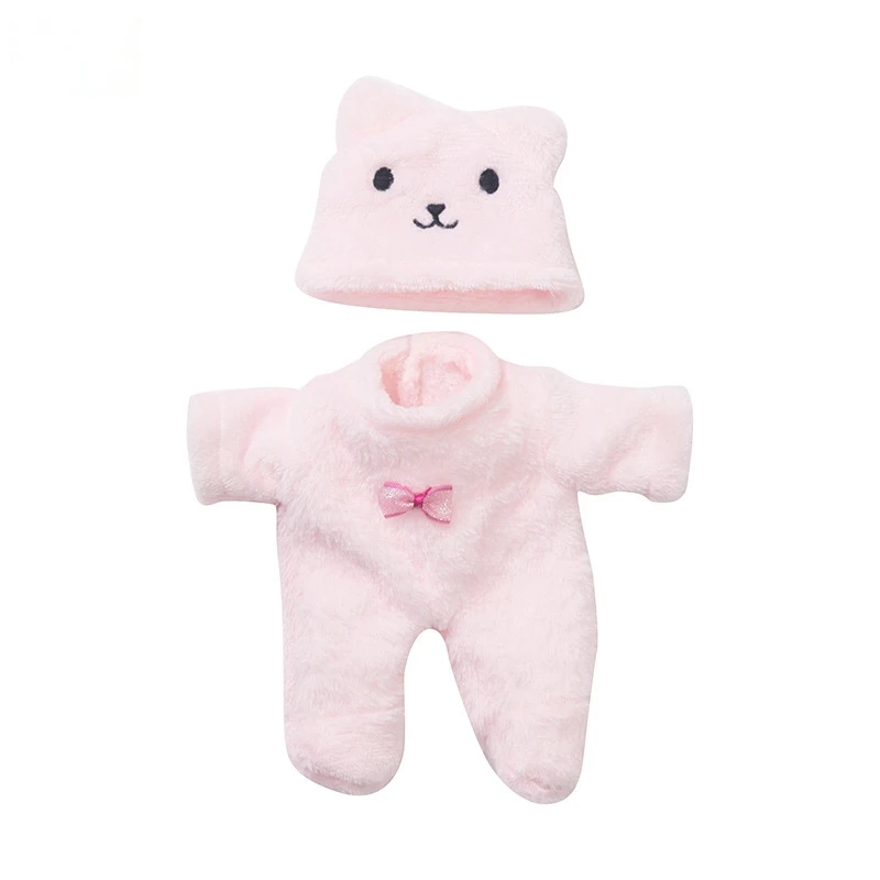 Venda quente de borracha macia boneca bonito urso roupas de pelúcia 20cm boneca reborn presente da menina atacado