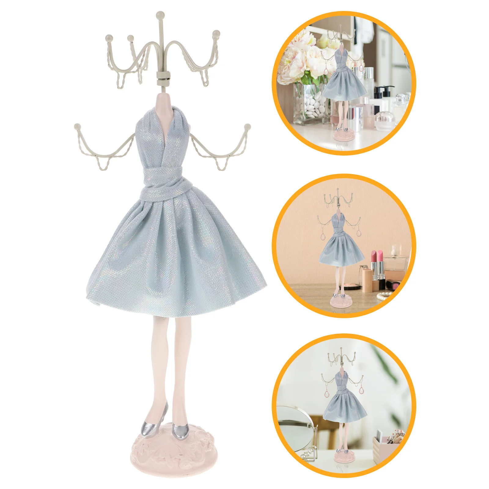 

Jewelry Rack Display Necklace Mannequin Stand Bracelet Earrings Pendant Resin Holder