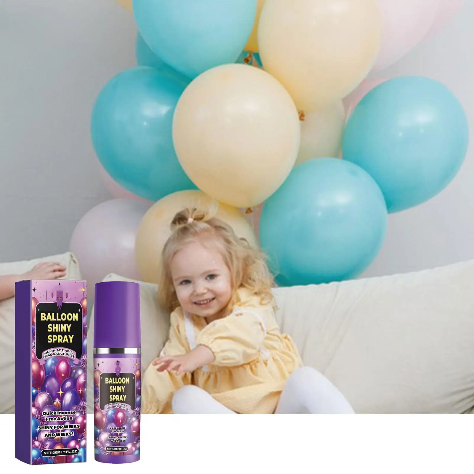 Balloon Shine Enhancer Spray Instant Gloss Polish Party Decoration Supplies Safe Formula Quick Dry For Birthday Wedding Events