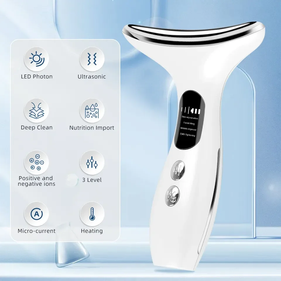 Rf Huidverstrakking Machine Face Lifting Apparaat Voor Rimpel Anti Aging Ems Huidverjonging Radiofrequentie Gezichtsmassageapparaat