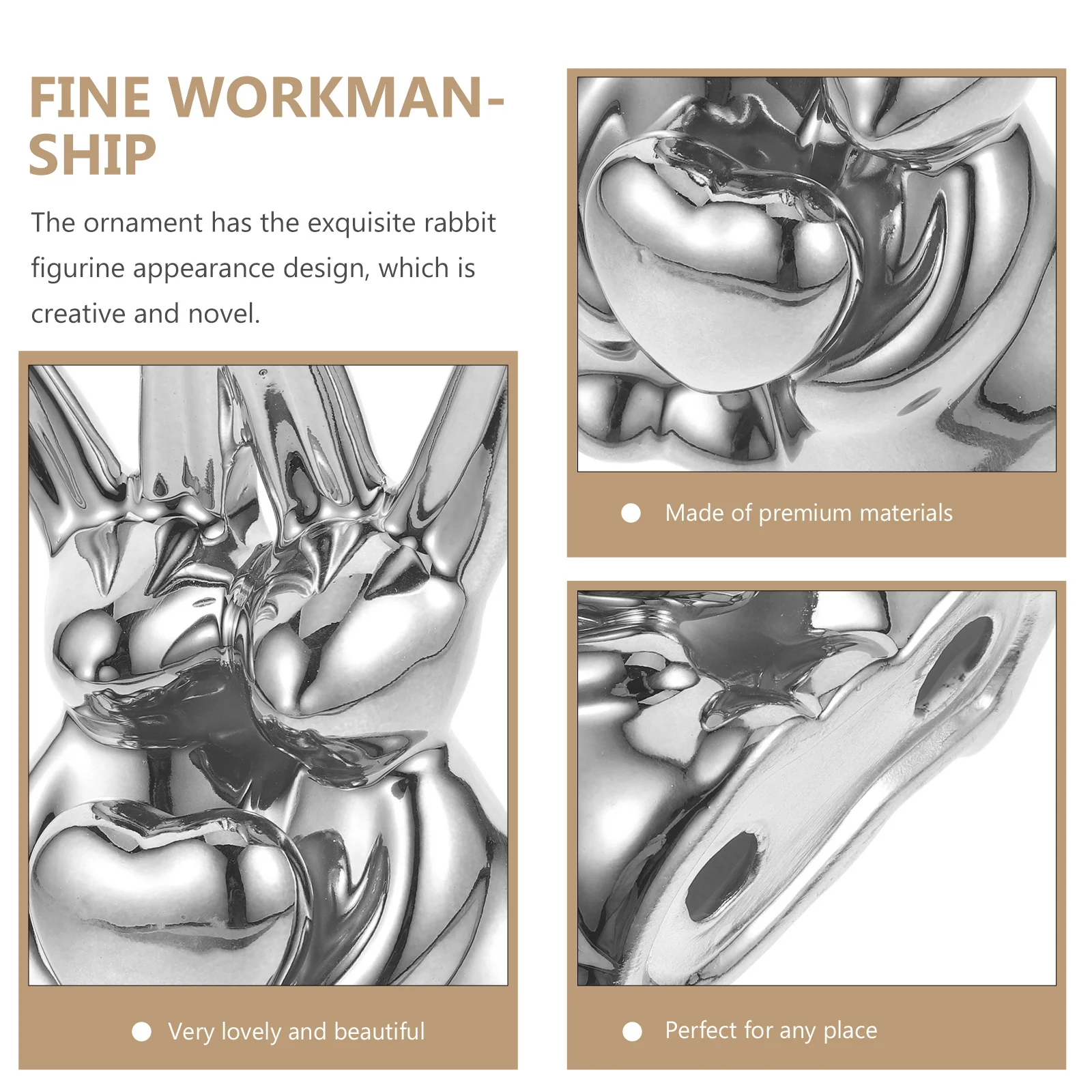 

Bunny Figure Mini Sign Statues Home Decor Table Centerpiece Rabbit Decoration Figurine