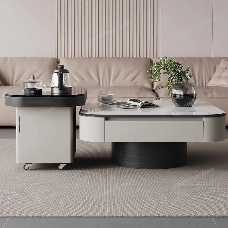 Nordic Minimalist Coffee Table Modern Simple Mechanism Storage Side Table Standing Aesthetic Mesas Bajas Living Room Furniture