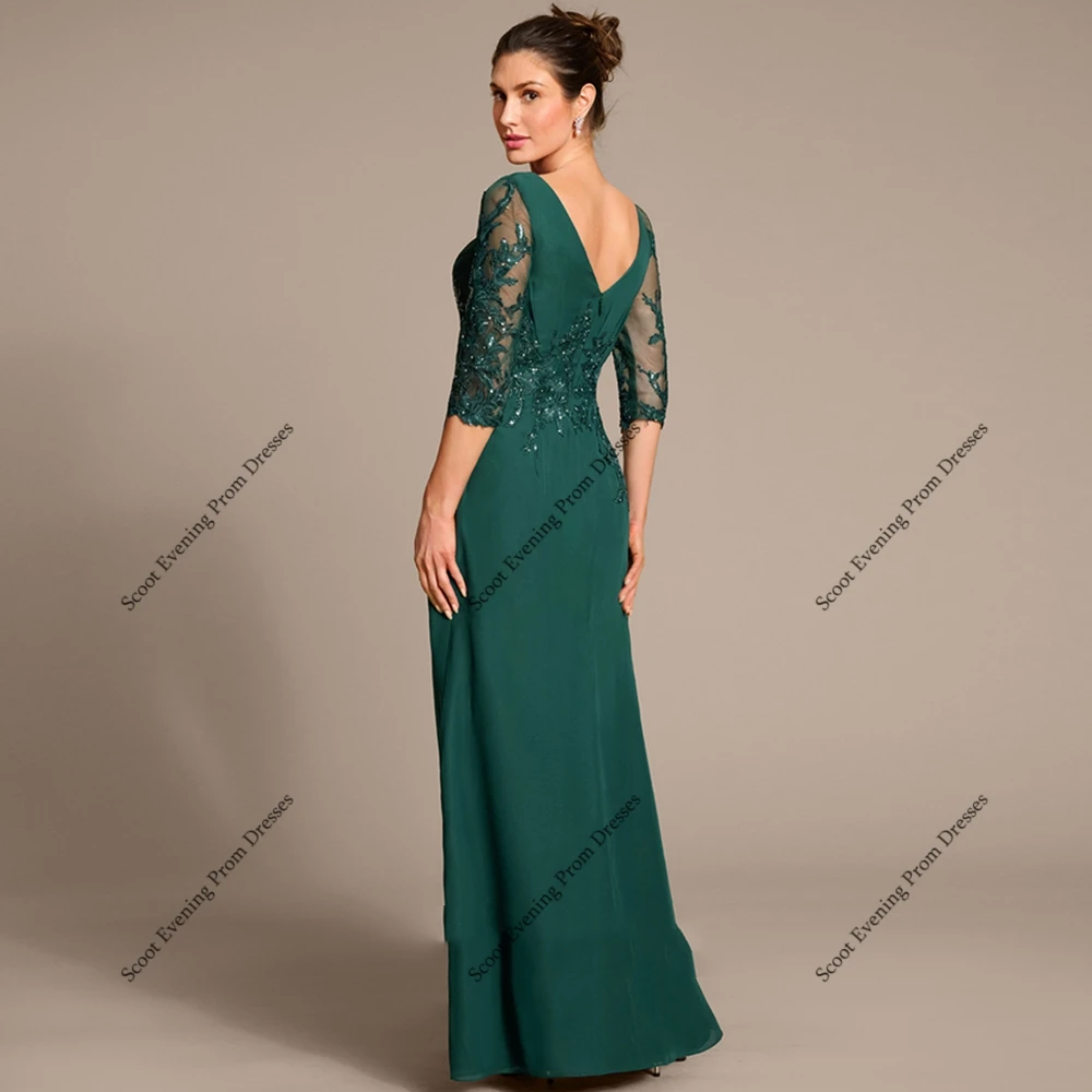 فساتين أم العروس الحديثة مع شيفون نصف كم فساتين حفلات الزفاف للنساء لصيف 2025 رداء الشاطئ الجديد De Soirée