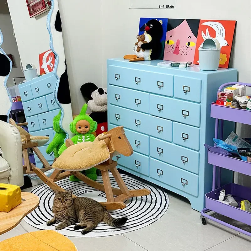 الدوبامين الوردي الخشب الصلب عشرة خزانة الصدر بسيطة الحديثة مدخل غرفة المعيشة غرفة نوم خزانة تخزين جدار درج خزانة #4