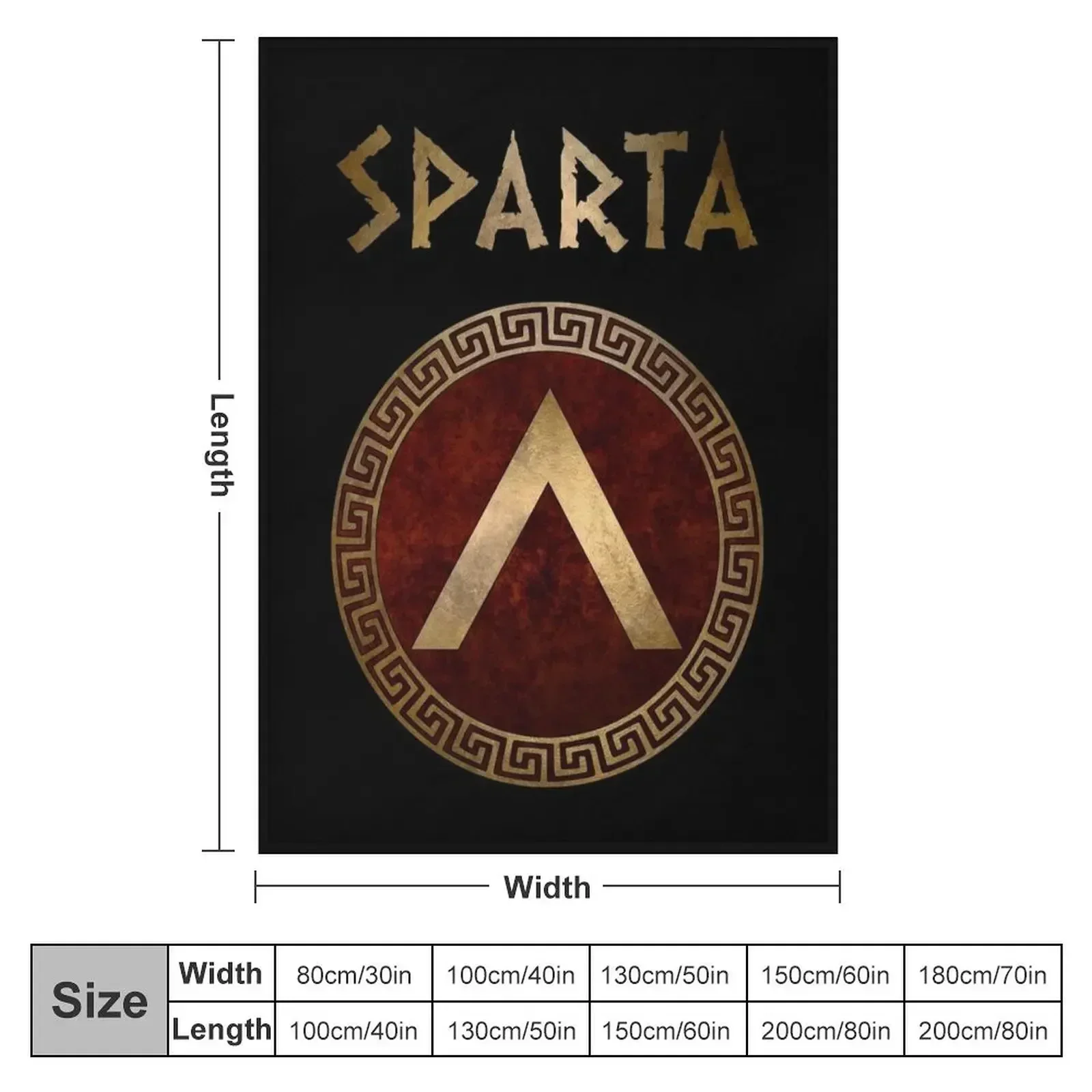 Spartan Shield Lacedaemonian Lambda Ancient Symbol of Sparta Throw Blanket Single Travel Bed covers Blankets