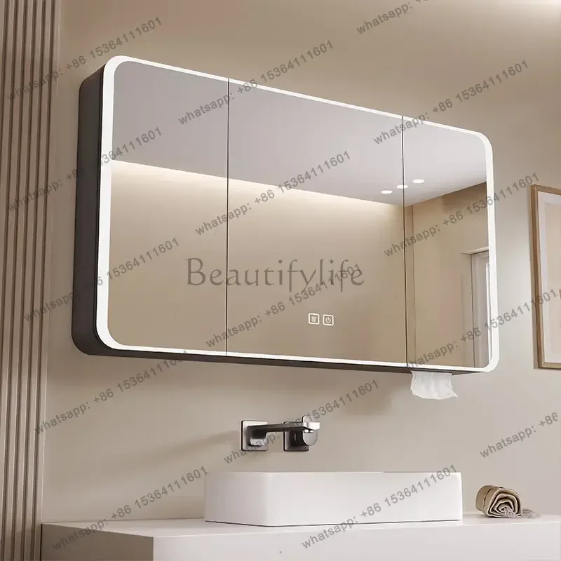 LD Luxury Organizer Bathroom Cabinet Accessories Storage Shelves Modern Toilet Cupboard Wooden Wall Archivadores